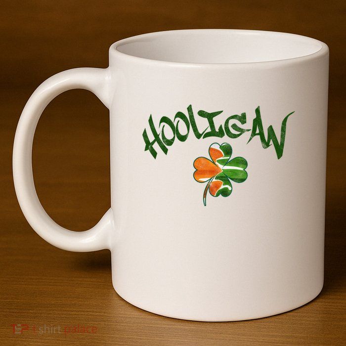 Hooligan Irish Flag St Patricks Day 11oz C Handle Ceramic Mug