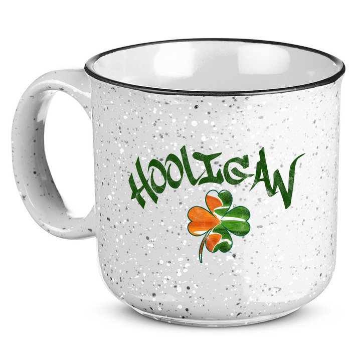 Hooligan Irish Flag St Patricks Day 15oz Campfire Ceramic Mug