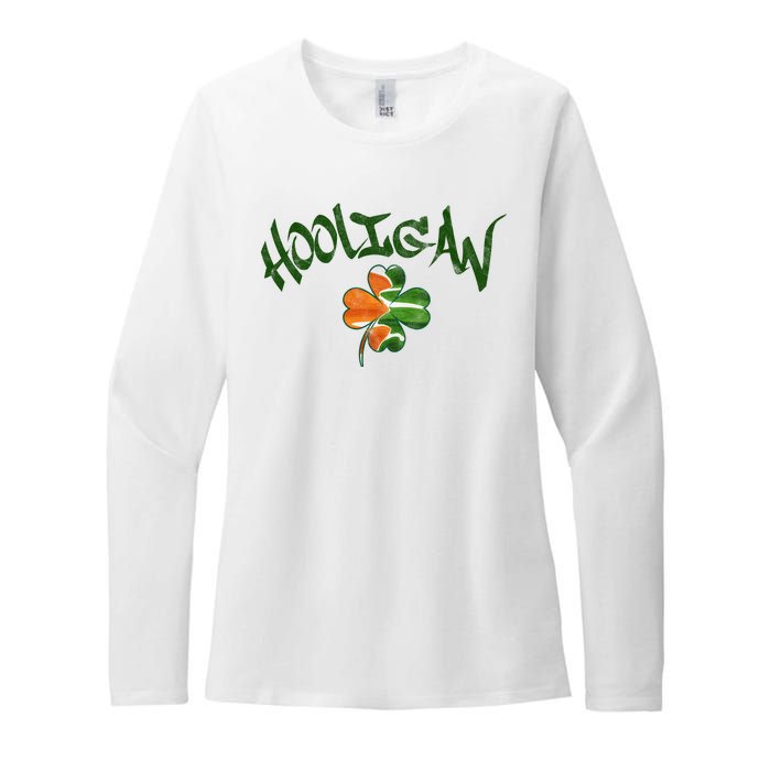 Hooligan Irish Flag St Patricks Day Womens CVC Long Sleeve Shirt