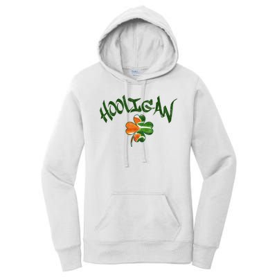 Hooligan Irish Flag St Patricks Day Women's Pullover Hoodie