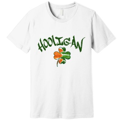 Hooligan Irish Flag St Patricks Day Premium T-Shirt