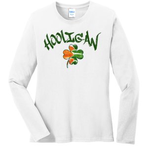 Hooligan Irish Flag St Patricks Day Ladies Long Sleeve Shirt