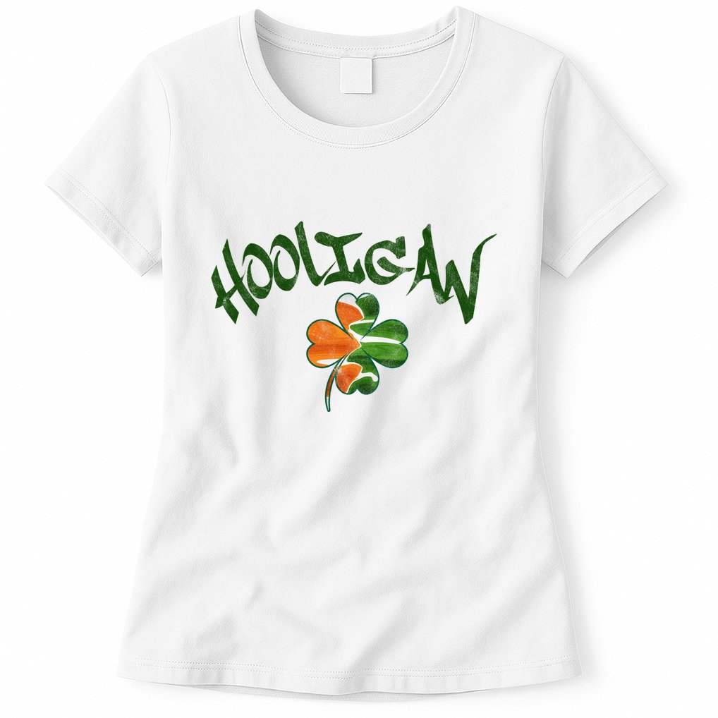 Hooligan Irish Flag St Patricks Day Womens T-Shirt