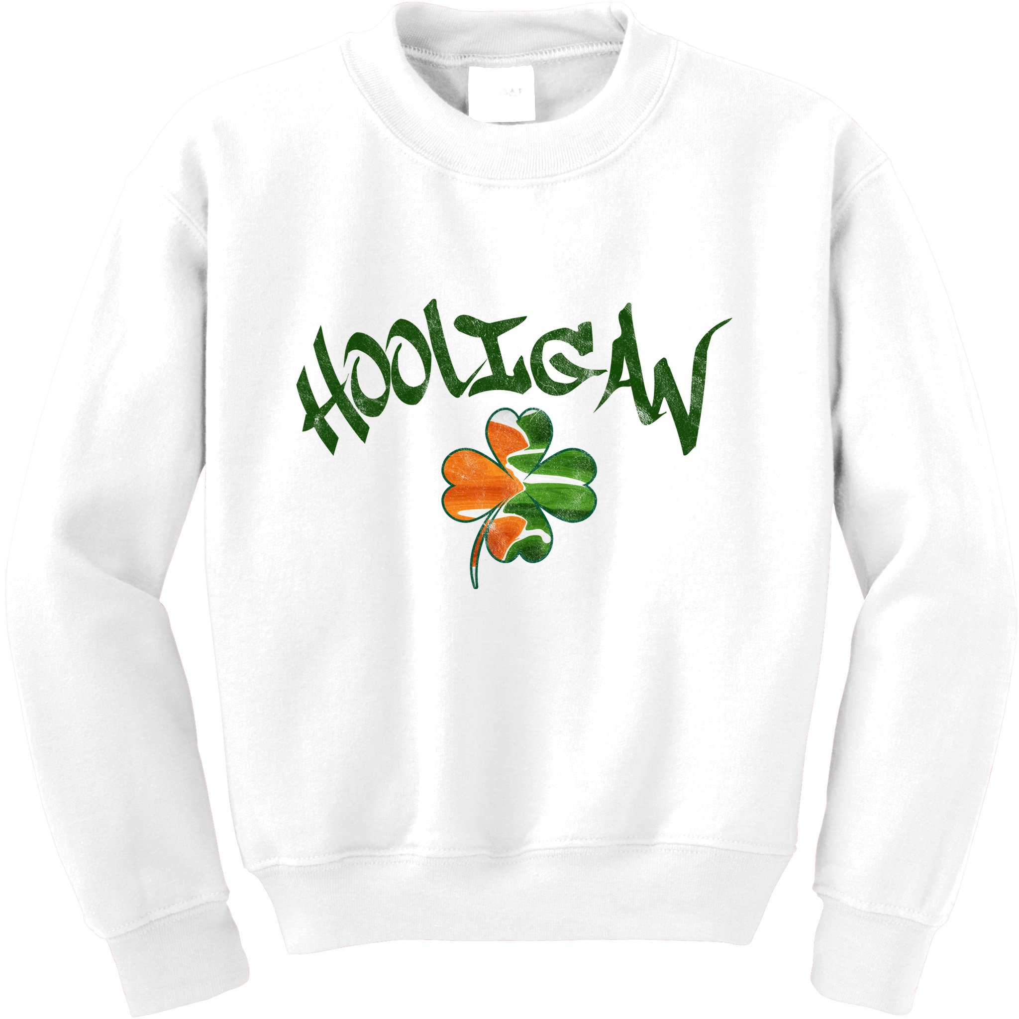 Hooligan Irish Flag St Patricks Day Kids Sweatshirt