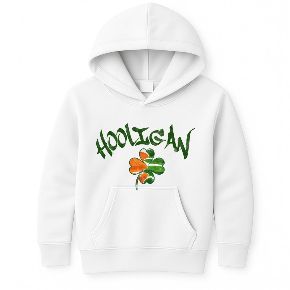 Hooligan Irish Flag St Patricks Day Kids Hoodie