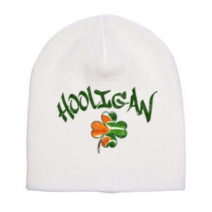 Hooligan Irish Flag St Patricks Day Short Acrylic Beanie