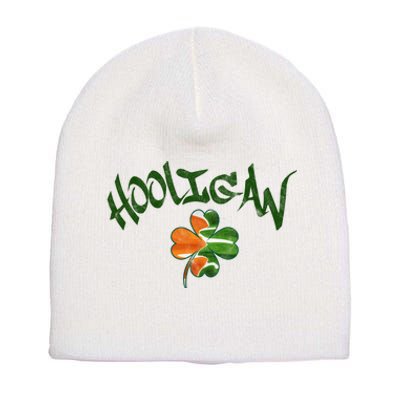 Hooligan Irish Flag St Patricks Day Short Acrylic Beanie