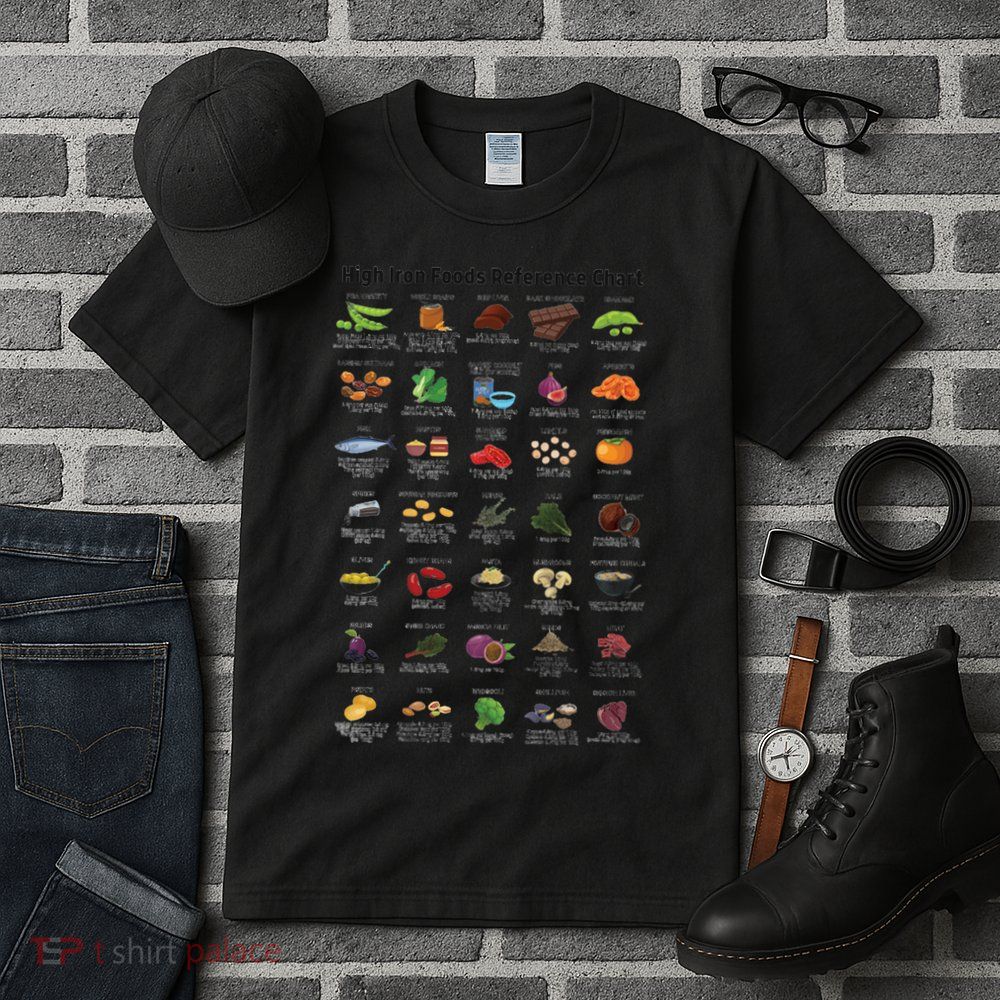 High Irons Food Reference Chart Tall T-Shirt