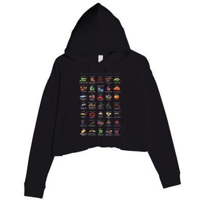 High Irons Food Reference Chart Crop Fleece Hoodie
