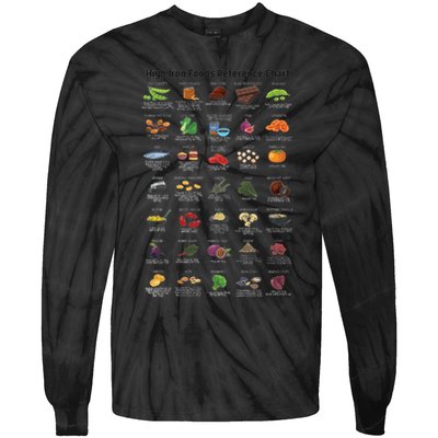 High Irons Food Reference Chart Tie-Dye Long Sleeve Shirt