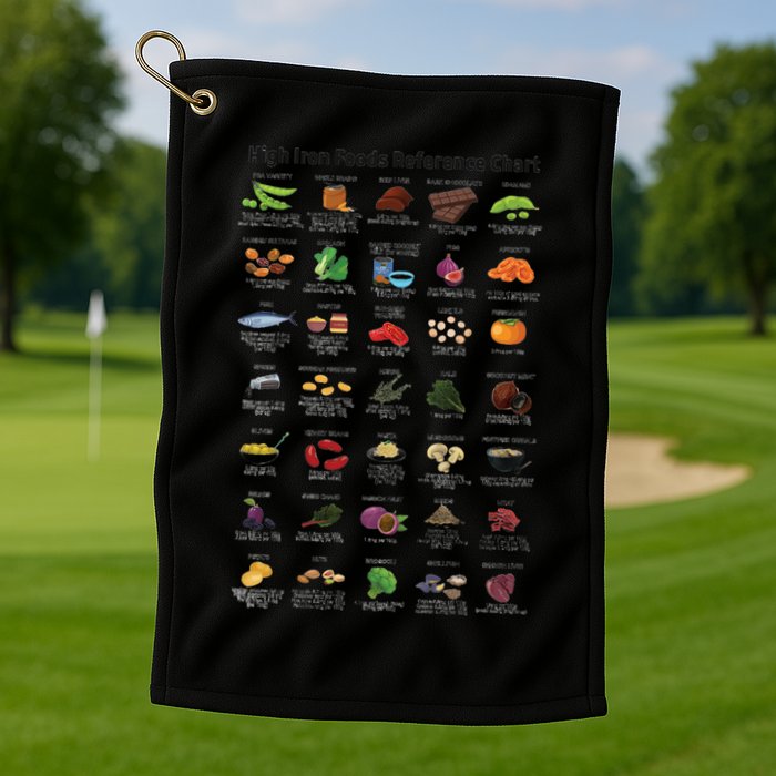 High Irons Food Reference Chart Golf Towel