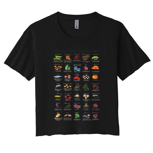 High Irons Food Reference Chart Crop Top