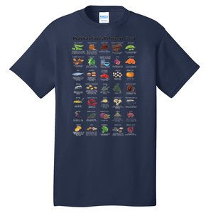 High Irons Food Reference Chart Tall T-Shirt