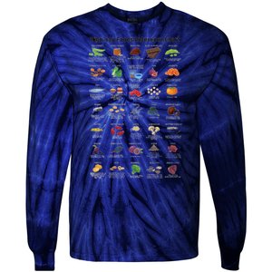 High Irons Food Reference Chart Tie-Dye Long Sleeve Shirt