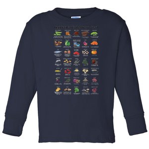 High Irons Food Reference Chart Toddler Long Sleeve Shirt