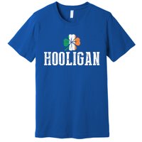 Hooligan Irish Flag Clover Leaf Leprechaun St Patrick's Day Funny Gift Premium T-Shirt