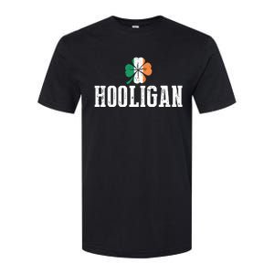 Hooligan Irish Flag Clover Leaf Leprechaun St Patrick's Day Funny Gift Softstyle CVC T-Shirt