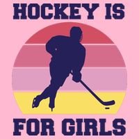 Hockey Is For Girls Retro Sunset Doggie Tank