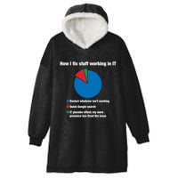How I Fix Stuff Working In It Tech Support Geek Nerd Gift Cute Gift Hooded Wearable Blanket