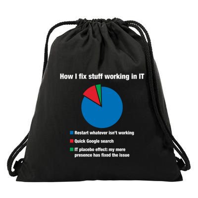 How I Fix Stuff Working In It Tech Support Geek Nerd Gift Cute Gift Drawstring Bag