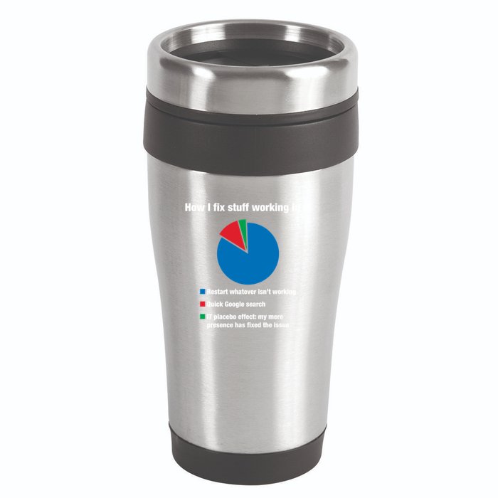 How I Fix Stuff Working In It Tech Support Geek Nerd Gift Cute Gift 16oz Travel Tumbler