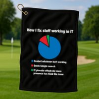 How I Fix Stuff Working In It Tech Support Geek Nerd Gift Cute Gift Golf Towel