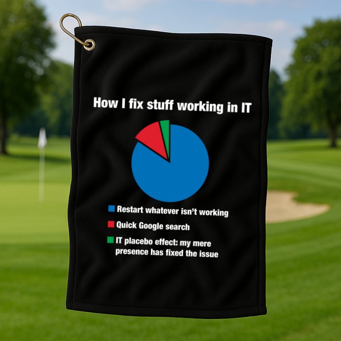 How I Fix Stuff Working In It Tech Support Geek Nerd Gift Cute Gift Golf Towel
