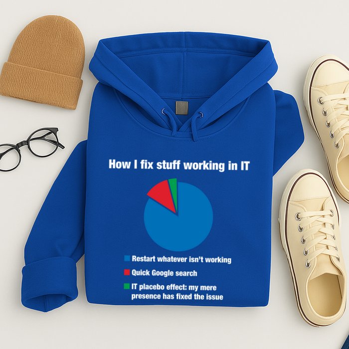 How I Fix Stuff Working In It Tech Support Geek Nerd Gift Cute Gift Hoodie
