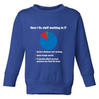 How I Fix Stuff Working In It Tech Support Geek Nerd Gift Cute Gift Toddler Sweatshirt
