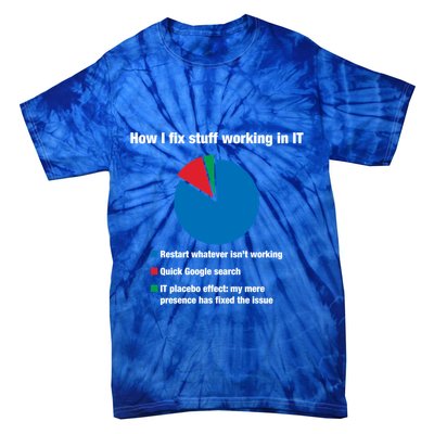 How I Fix Stuff Working In It Tech Support Geek Nerd Gift Cute Gift Tie-Dye T-Shirt