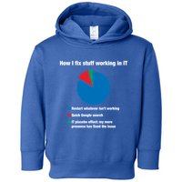 How I Fix Stuff Working In It Tech Support Geek Nerd Gift Cute Gift Toddler Hoodie