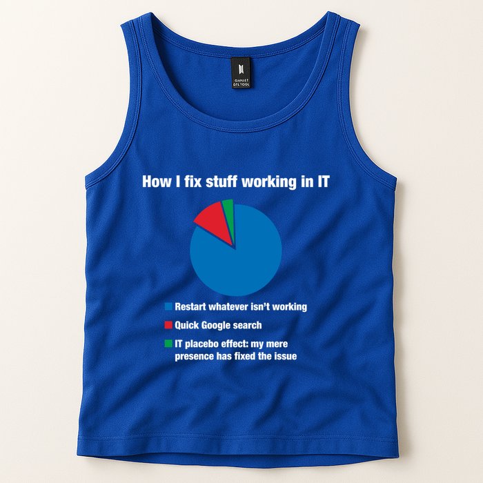 How I Fix Stuff Working In It Tech Support Geek Nerd Gift Cute Gift Tank Top