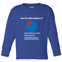 How I Fix Stuff Working In It Tech Support Geek Nerd Gift Cute Gift Toddler Long Sleeve Shirt