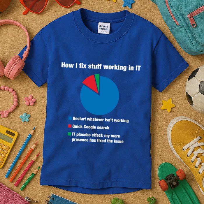 How I Fix Stuff Working In It Tech Support Geek Nerd Gift Cute Gift Kids T-Shirt