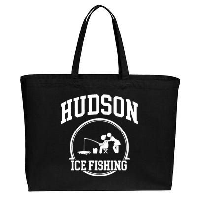 Hudson Ice Fishing Cotton Canvas Jumbo Tote