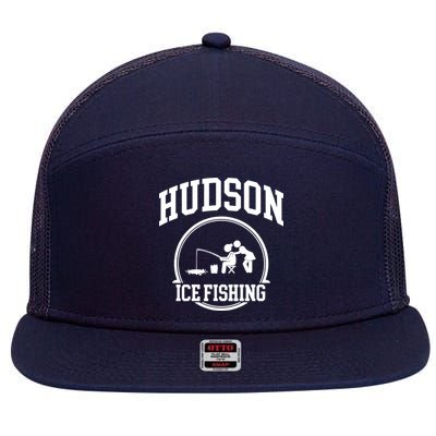 Hudson Ice Fishing 7 Panel Mesh Trucker Snapback Hat