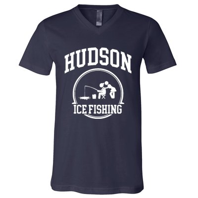 Hudson Ice Fishing V-Neck T-Shirt