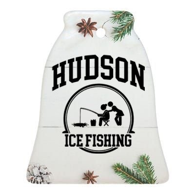 Hudson Ice Fishing Ceramic Bell Ornament