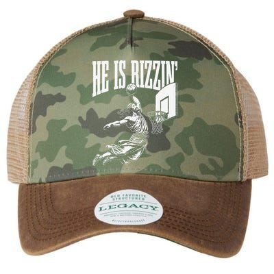 He Is Funny Rizzin Basketball Gift Legacy Tie Dye Trucker Hat