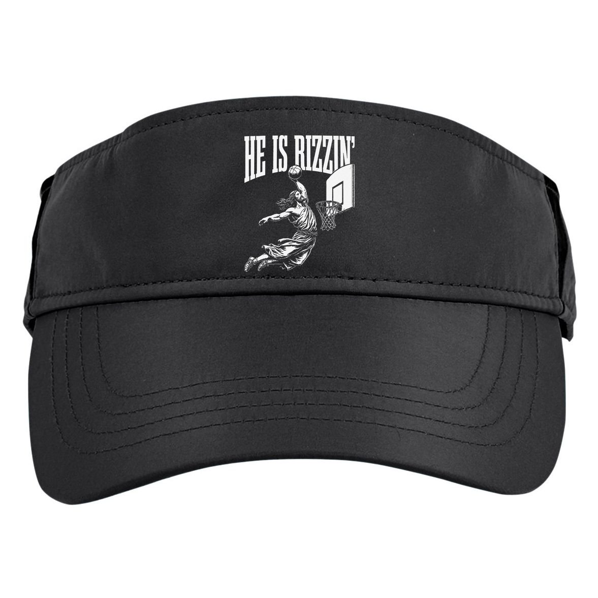 He Is Funny Rizzin Basketball Gift Adult Drive Performance Visor