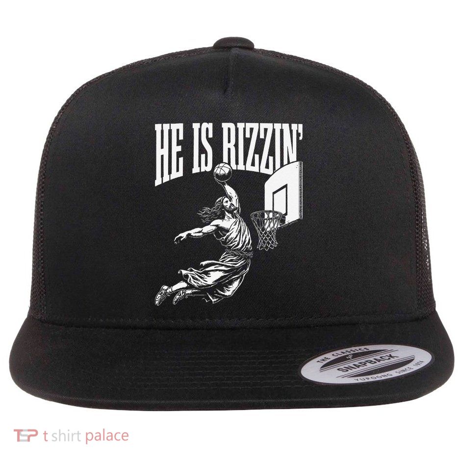 He Is Funny Rizzin Basketball Gift Flatbill Hat