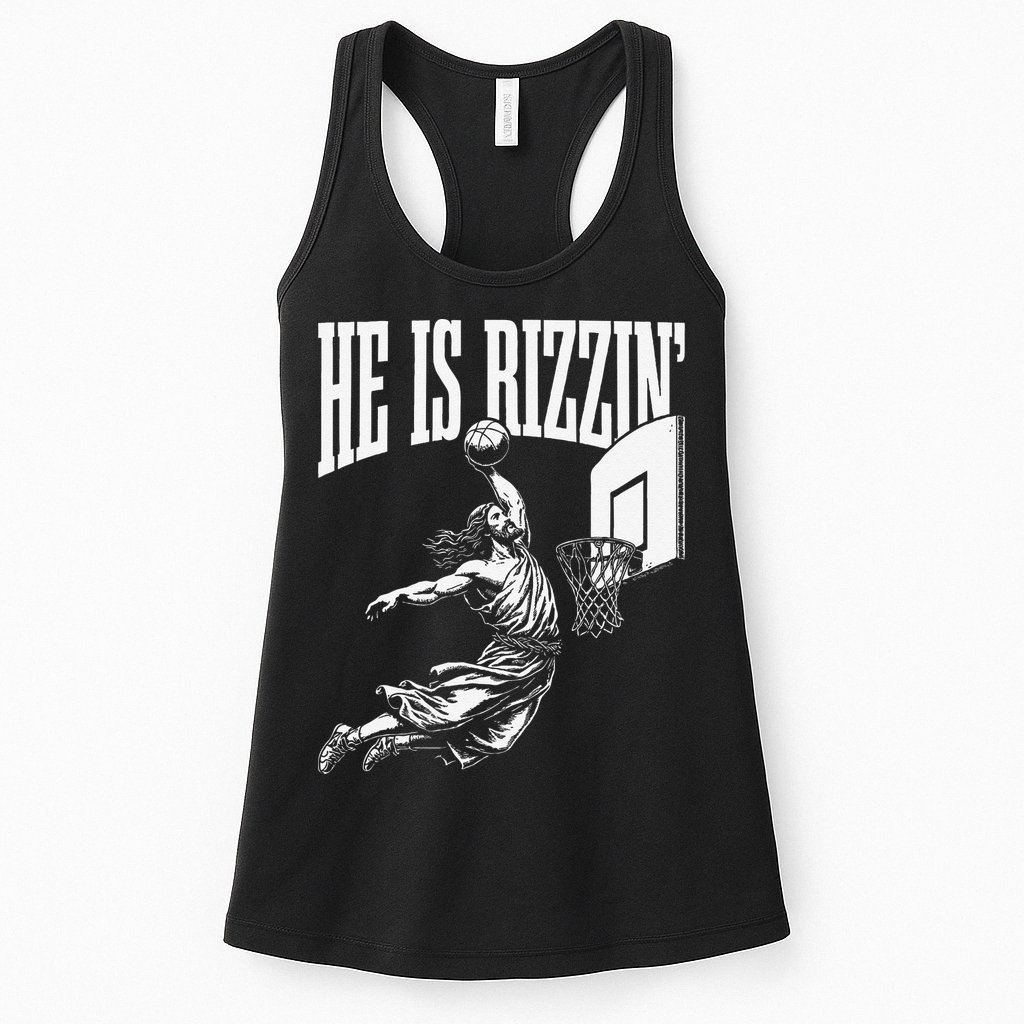 He Is Funny Rizzin Basketball Gift Womens Tank Top