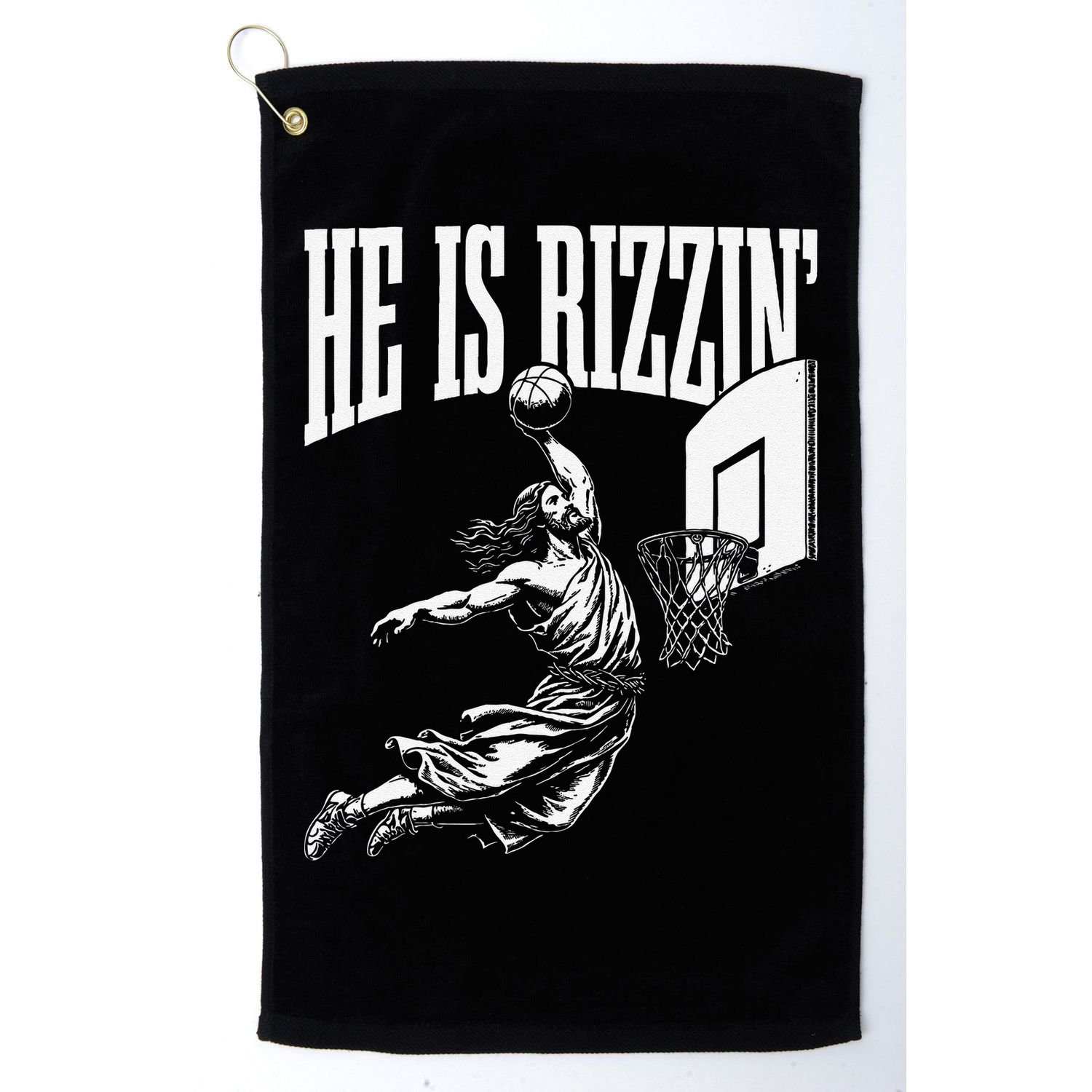 He Is Funny Rizzin Basketball Gift Golf Towel