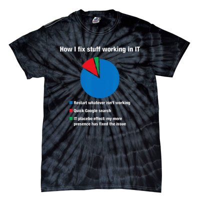 How I Fix Stuff Working In IT Tech Support Geek Nerd Gift Tie-Dye T-Shirt