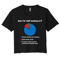 How I Fix Stuff Working In IT, Tech Support Geek Nerd Gift Women's Crop Top Tee