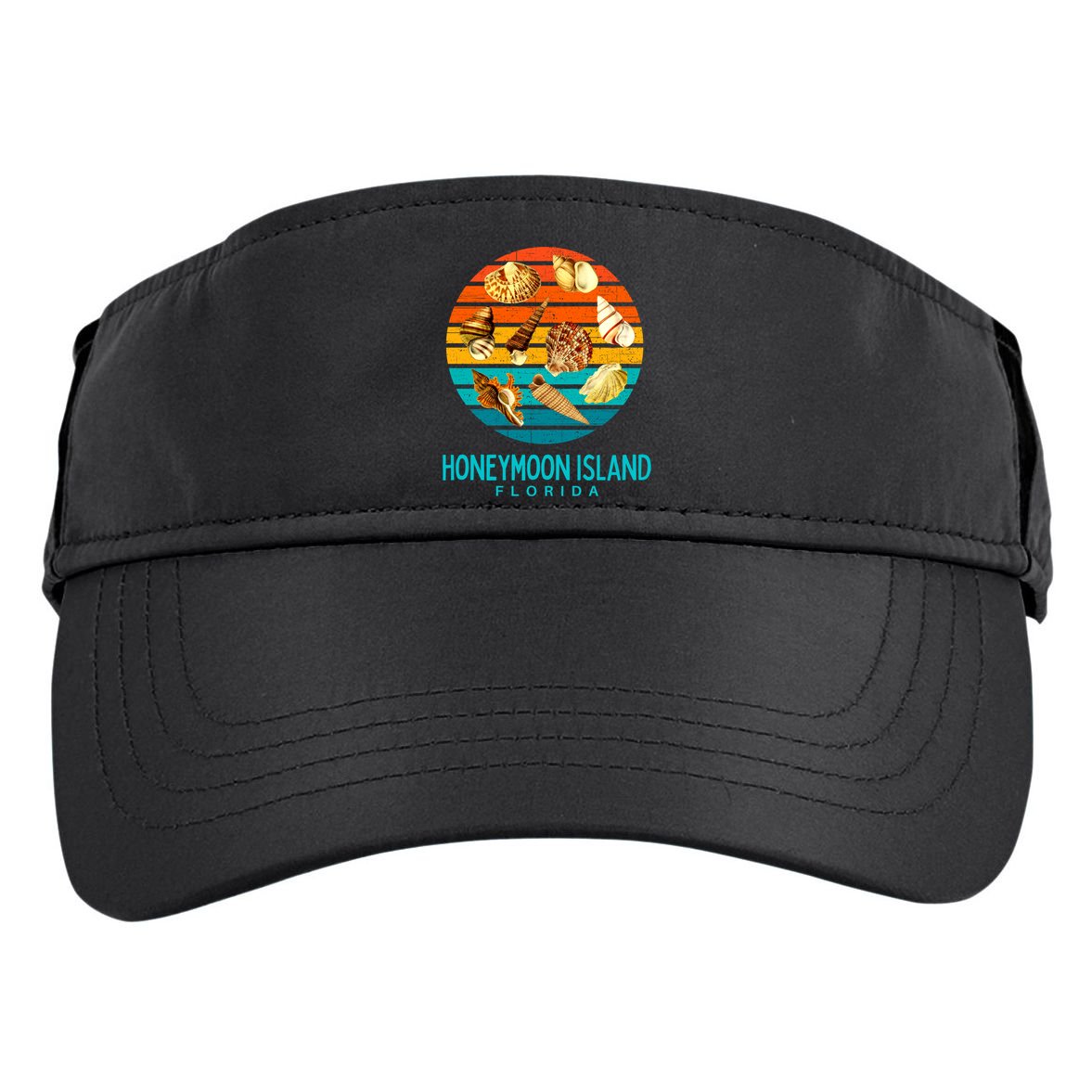 Honeymoon Island Florida Beach Shells Novelty Funny Gift Adult Drive Performance Visor