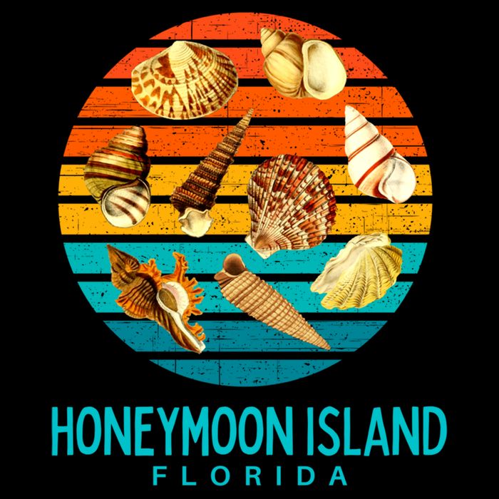 Honeymoon Island Florida Beach Shells Novelty Funny Gift Bucket Hat
