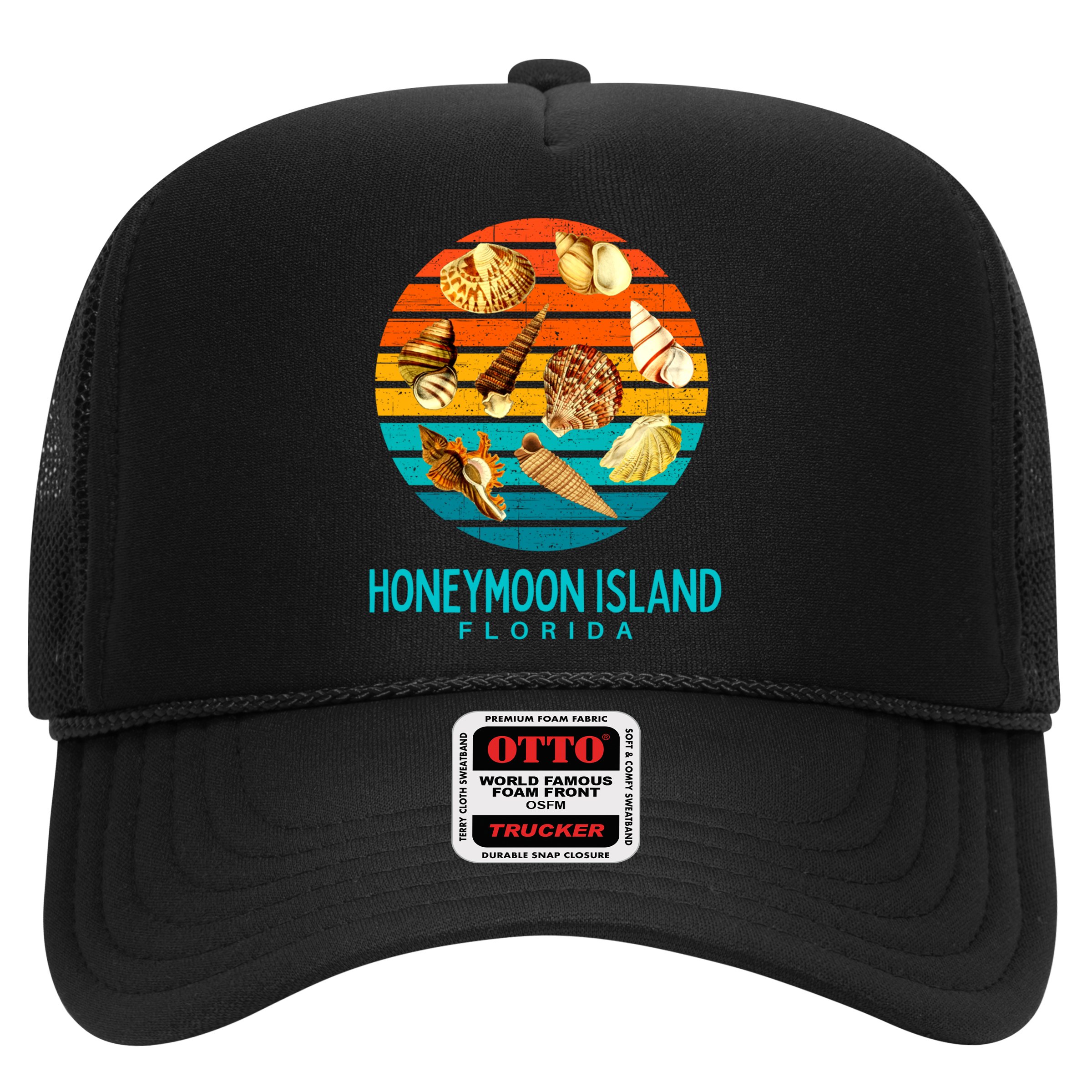 Honeymoon Island Florida Beach Shells Novelty Funny Gift Hat