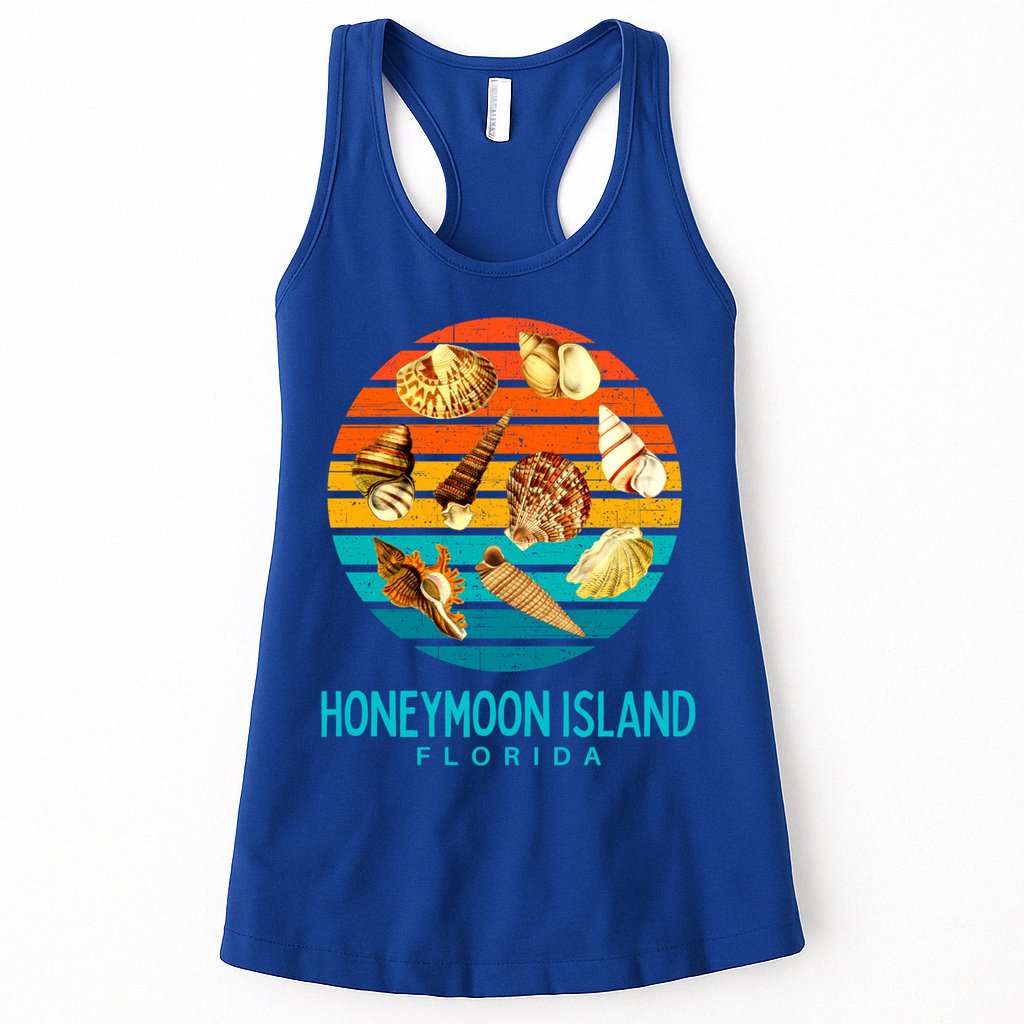 Honeymoon Island Florida Beach Shells Novelty Funny Gift Womens Tank Top
