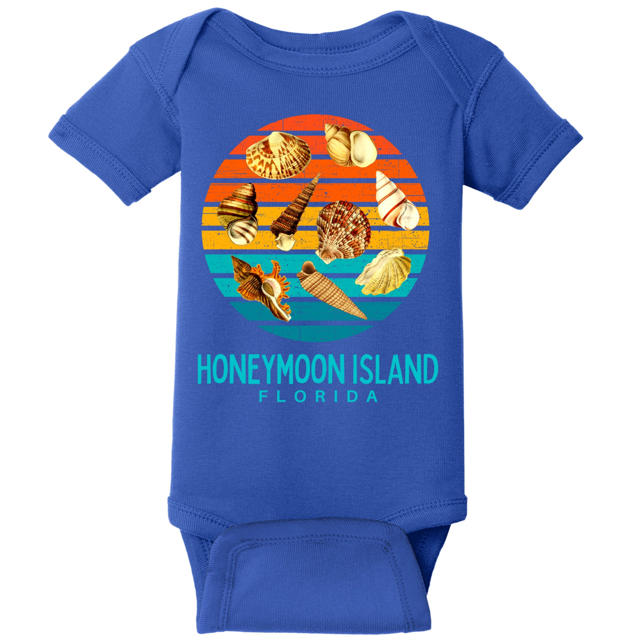 Honeymoon Island Florida Beach Shells Novelty Funny Gift Baby Bodysuit